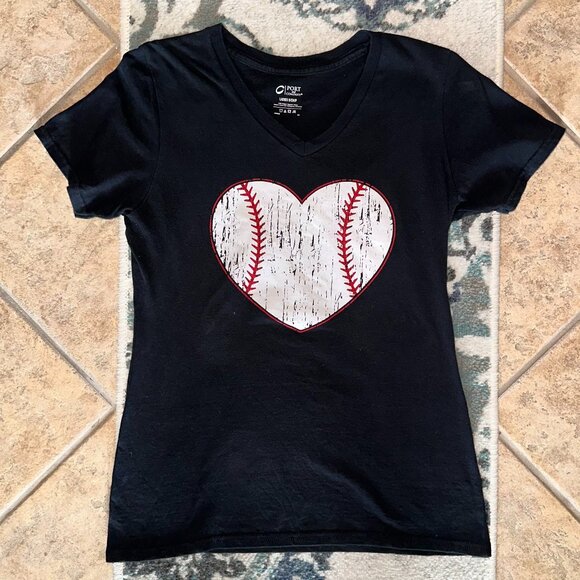 Heart Baseball T-Shirt*Ladies Tee - Picture 2 of 2
